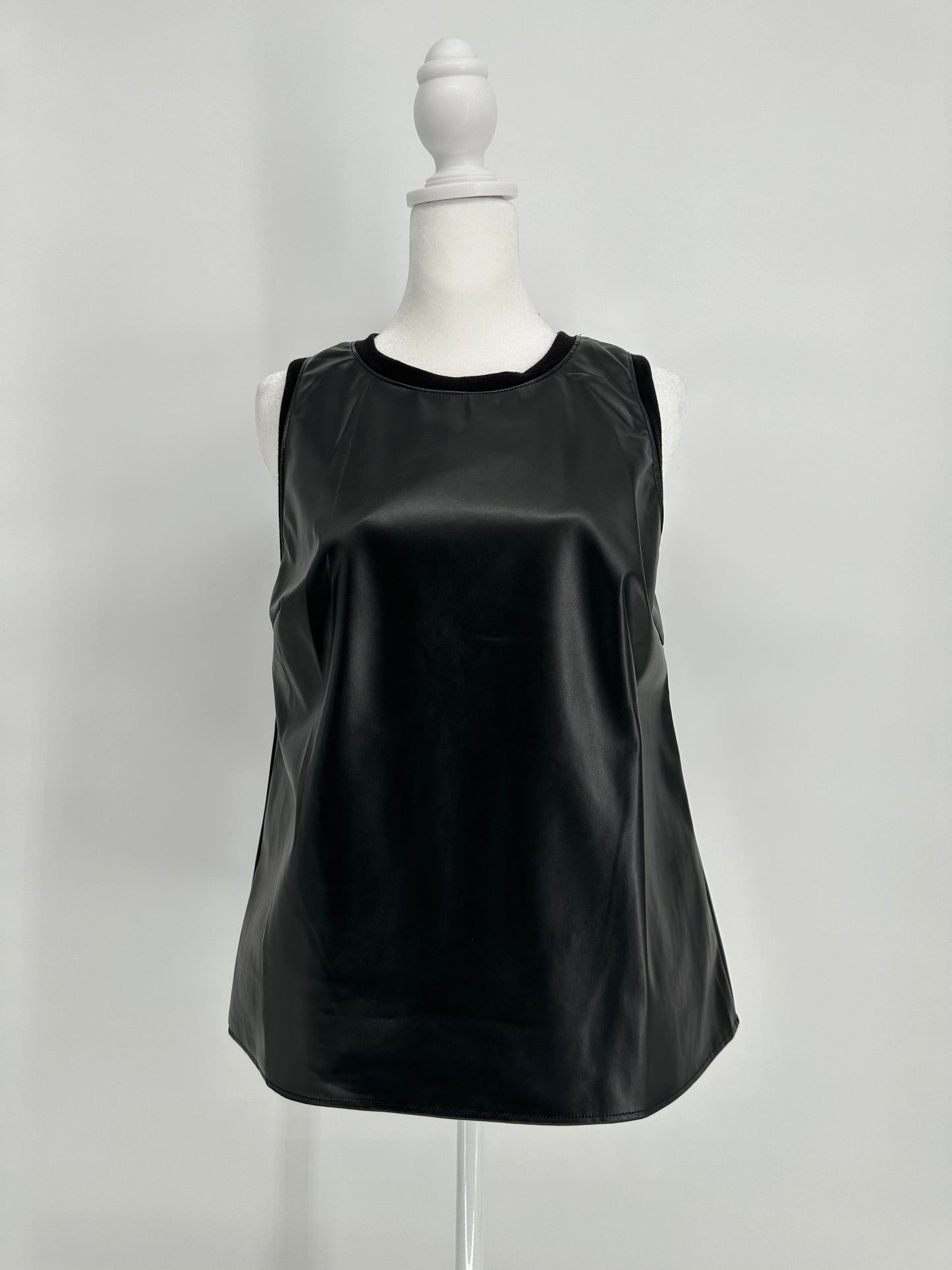 Black Pleather Top