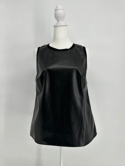 Black Pleather Top