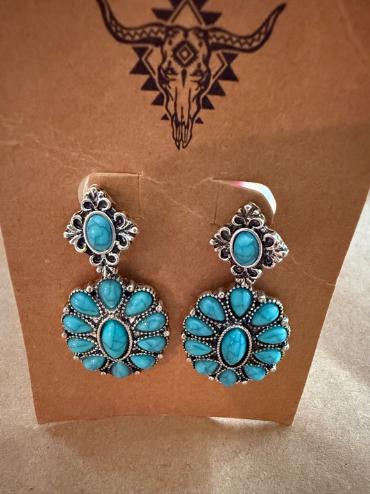 J14 Faux Turquoise Earrings