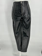 Black Straight Leg Pleather Pants