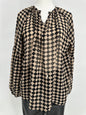 Harlequin print blouse
