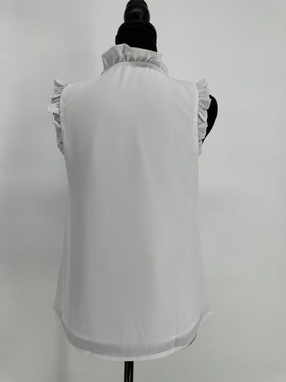 White Ruffle Blouse